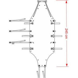 Kích thước cáng cuộn cứu hộ Kong ROLLY rollable stretcher