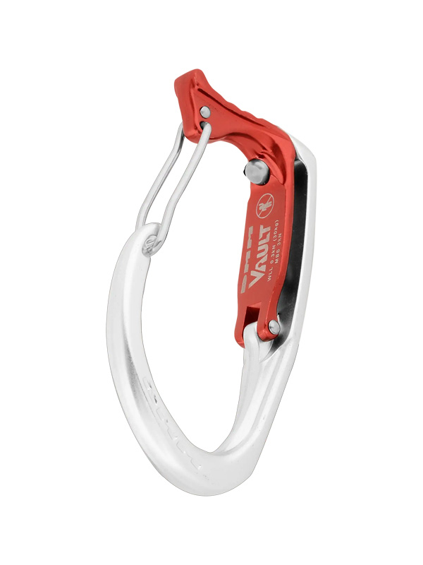 Móc giữ dụng cụ DMM Vault Wire Gate Tool Carabiner Red/Silver