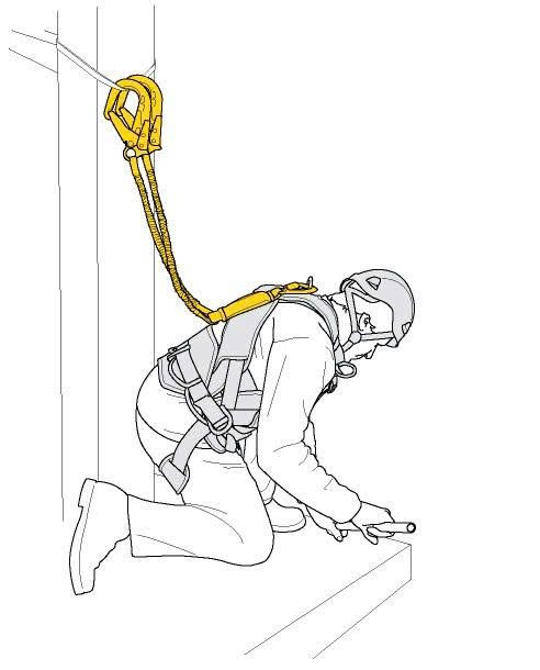 Thiết bị kết nối Shock Absorbing Lanyard dây chống rơi tích hợp chống sốc