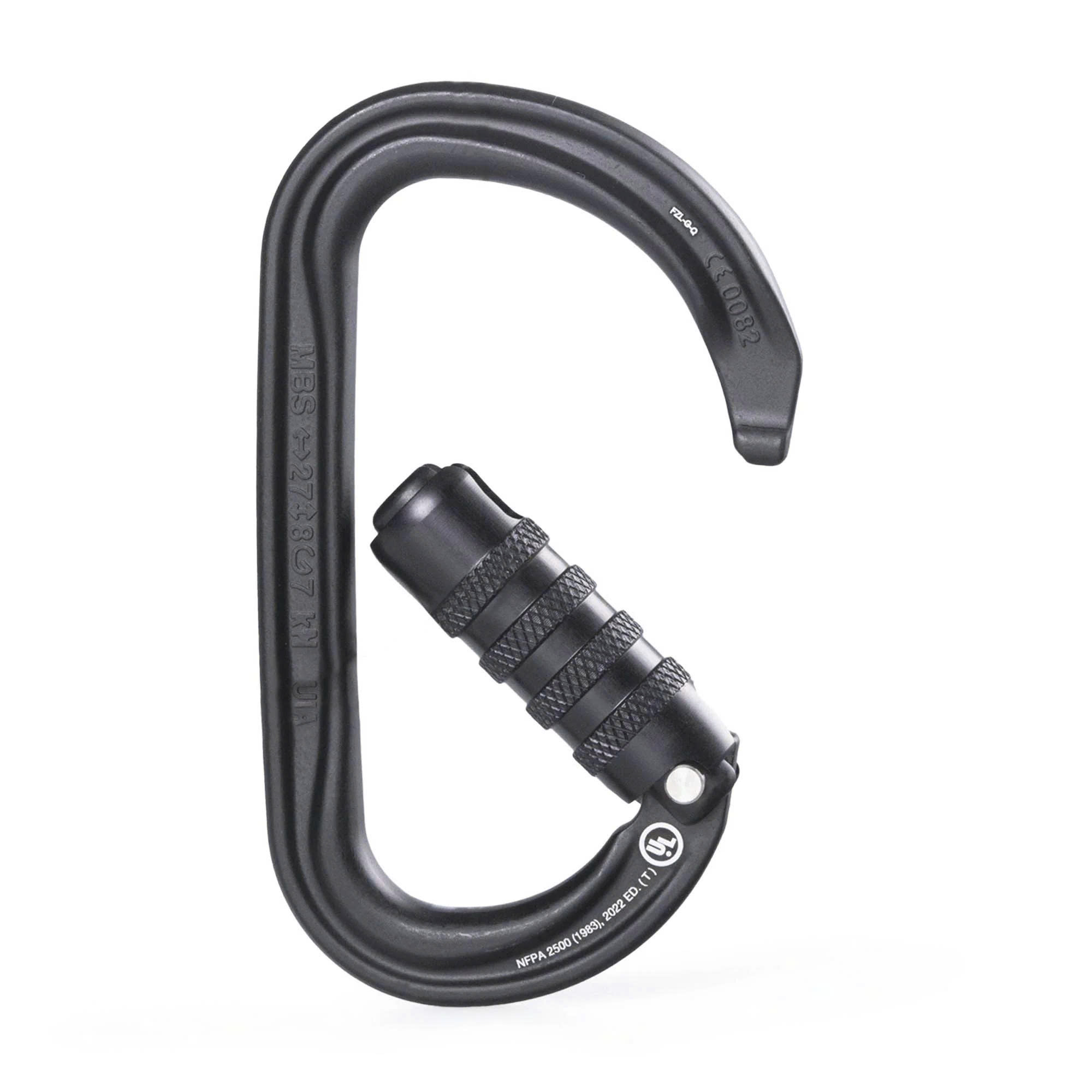 Triple action carabiner